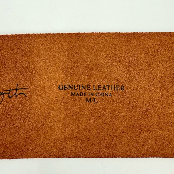 Lovestrength Austen Cognac Suede Waist Belt Size M/L NWOT NEW - Picture 5 of 10